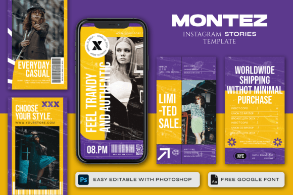 Download MONTEZ - Instagram Story Template - Instagram story template Collection