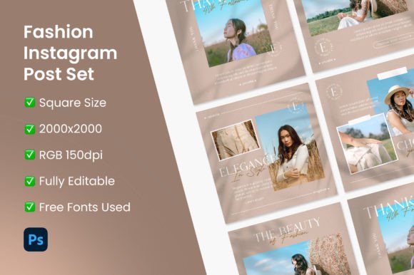 Download Fashion Instagram Post Set - Fashion Collection