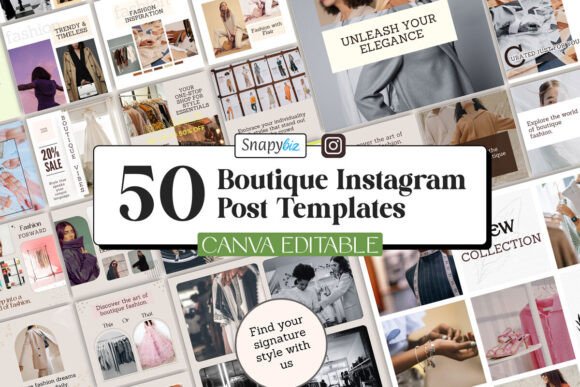 Download Boutique Fashion IG Canva Templates - Fashion Collection