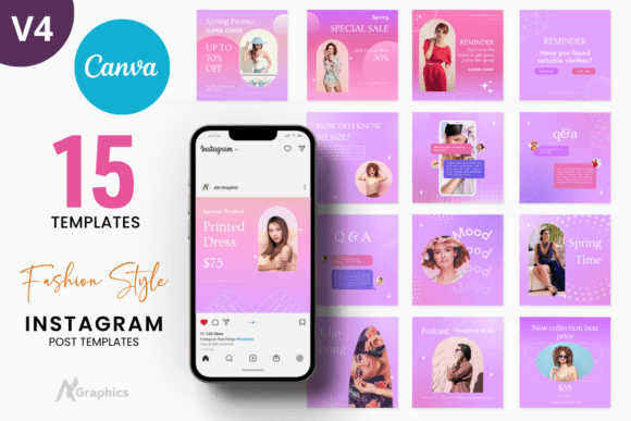 Download 15 Dark Fashion Instagram Post Templates - Fashion Collection