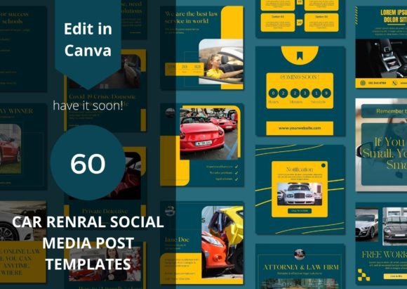 Download 60 Car Rental Social Media Templates - Premium Resources