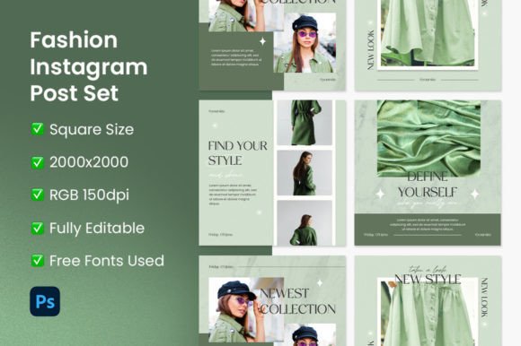 Download Fashion Instagram Post Set - Fashion Collection