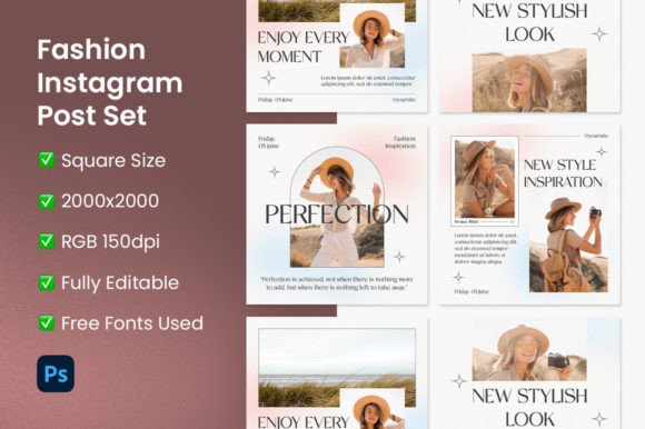 Download Fashion Instagram Post Set - Fashion Collection