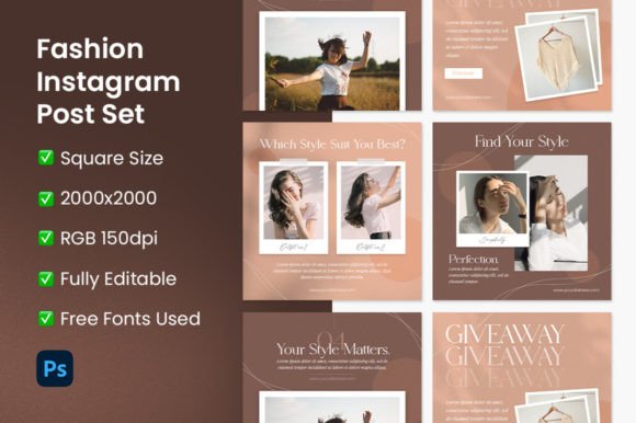 Download Fashion Social Media Post Set - Fashion Collection