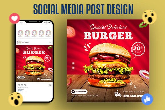 Download Modern Delicious Food Menu Social Post - Modern Collection